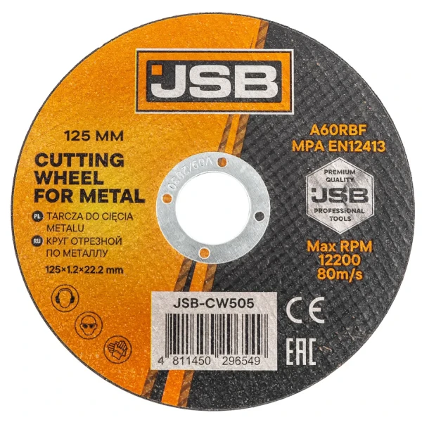 Круг отрезной по металлу 125x1.2x22.2мм (к-т 40 шт)