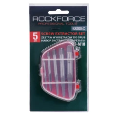 Набор экстракторов резьбы,6пр.(М3-М18, Ø:3-6мм, 6-8мм, 8-11мм, 11-14мм, 14-18мм), в пластиковом футляре