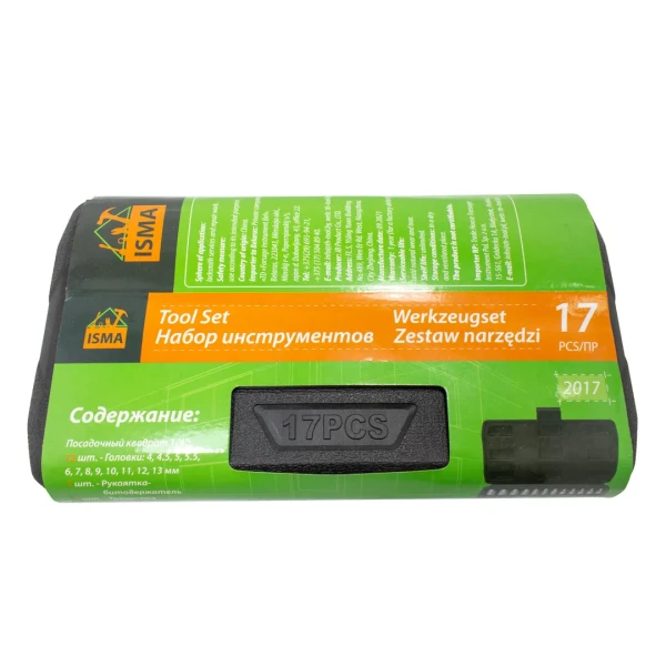 Набор инструментов 17пр. 1/4''(6гр.) (4-13мм)