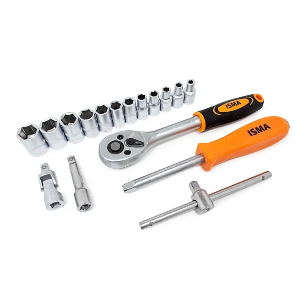 Набор инструментов 17пр. 1/4''(6гр.) (4-13мм)