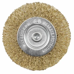 Кордщетка дисковая латунная для дрели 75мм, в блистере