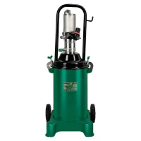 Нагнетатель смазки пневматический перекатной с емкостью 12л(50:1,пр-ть:0-0.85 л/мин, давление смазки:300-400bar,давление воздуха:6-8bar,шланг:4м)