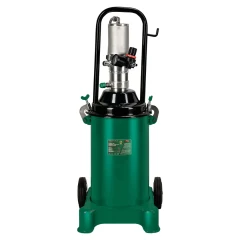 Нагнетатель смазки пневматический перекатной с емкостью 12л(50:1,пр-ть:0-0.85 л/мин, давление смазки:300-400bar,давление воздуха:6-8bar,шланг:4м)