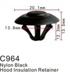 Клипса для крепления внутренней обшивки а/м Мерседес пластиковая (100шт/уп.)