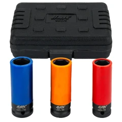 Головки ударные тонкостенные, набор 3пр., 1/2''(6гр.)