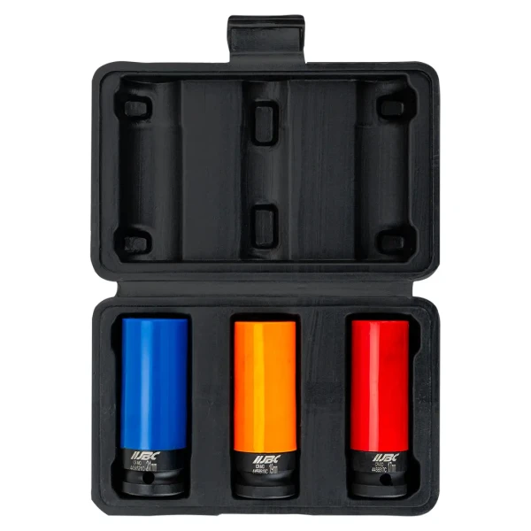 Головки ударные тонкостенные, набор 3пр., 1/2''(6гр.)