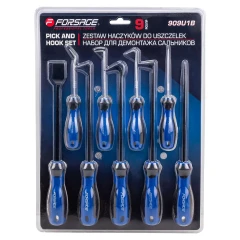 Съемники (крючки) для демонтажа сальников, набор 9пр.