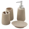Набор для ванной комнаты 4пр. (мыльница, дозатор для мыла, подставка для зубных щеток, подставка для косметических аксессуаров)