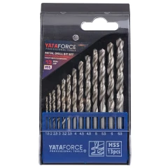 Набор сверл по металлу HSS, 13пр.(1.5/2/2.5/3/3.2/3.5/4/4.5/4.8/5/5.5/6/6.5мм), в пластиковом футляре