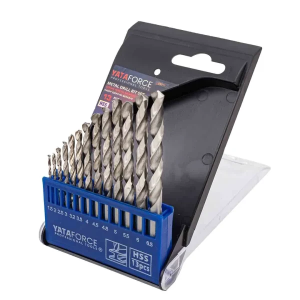Набор сверл по металлу HSS, 13пр.(1.5/2/2.5/3/3.2/3.5/4/4.5/4.8/5/5.5/6/6.5мм), в пластиковом футляре