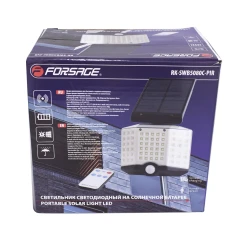 Светильник светодиодный на солнечной батарее с датчиком движения и пультом(66SMD,6500К,t заряда 8ч,t раб 7ч,батарея:3.7V,2400mAh,IP65)