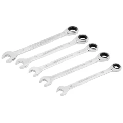 Ключи комбинированные трещоточные, набор 5пр. (10, 12-14, 17мм)