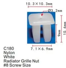 Клипса для крепления внутренней обшивки а/м Крайслер/ Линкольн/ Ленд Ровер пластиковая (100шт/уп.)