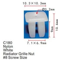 Клипса для крепления внутренней обшивки а/м Крайслер/ Линкольн/ Ленд Ровер пластиковая (100шт/уп.)