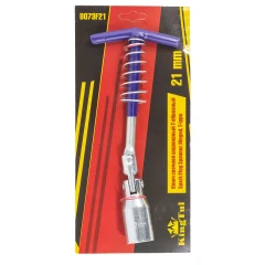 Ключ свечной шарнирный T-образный 21мм, на блистере