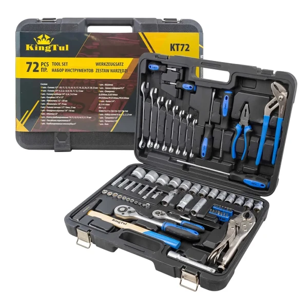 Набор инструментов 72пр.1/2'',1/4''(6гр.)(6-27мм)