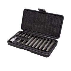 Набор бит TORX с битодержателем,15пр. 1/2''(L: 30/75мм, Т20,Т25,Т30,Т40,Т45,Т50,Т55)