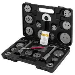 Набор для обслуживания тормозных цилиндров 22пр. (привод с правостор./левостор. резьбой) в кейсе + крючок для демонтажа сальников, графит. смазка