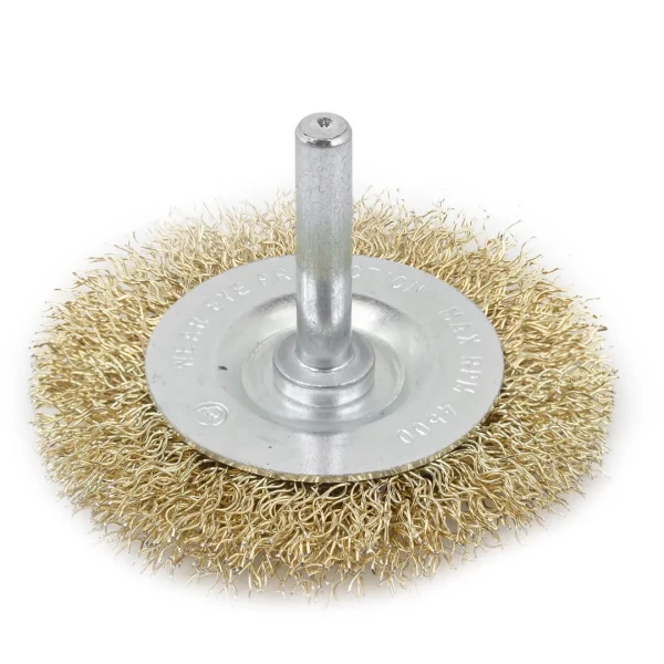 Кордщетка дисковая латунная для дрели 65мм, в блистере