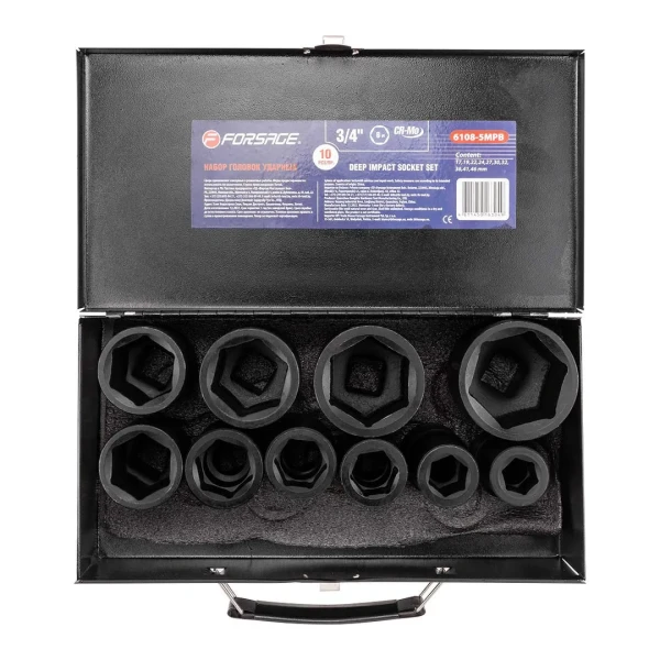 Набор головок ударных глубоких 3/4''10пр.