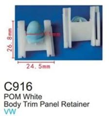 Клипса для крепления внутренней обшивки европейских а/м пластиковая (100шт/уп.)