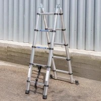 Лестница-стремянка телескопическая алюм. бытовая 1.6+1.6м (5+5 ступ.)