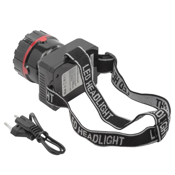 Фонарь светодиодный налобный аккумуляторный (12500К,4В,500Ма,зарядка-12ч,рабочее время-7ч)