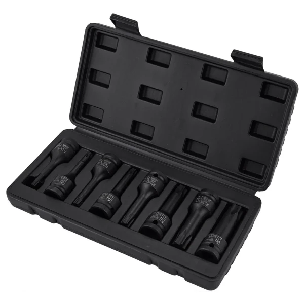 Набор головок-бит TORX ударных 1/2'', 8пр.(Т30,40,45,50,55,60,70,80),в кейсе