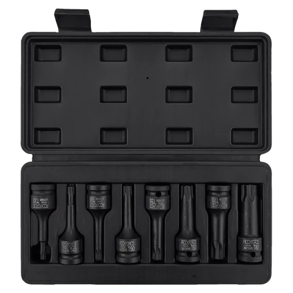 Набор головок-бит TORX ударных 1/2'', 8пр.(Т30,40,45,50,55,60,70,80),в кейсе