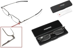 Очки для чтения (+1.50, металлическая оправа), в пластиковом футляре