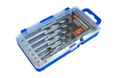 Набор сверл по дереву 6пр.(3,4,5,6,7,8мм), в футляре