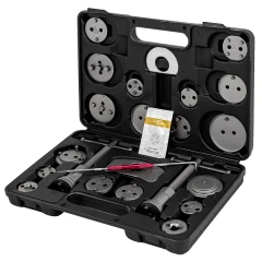 Набор для обслуживания тормозных цилиндров 22пр. (привод с правостор./левостор. резьбой) в кейсе + крючок для демонтажа сальников, графит. смазка