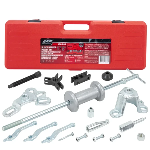 Молоток обратный для снятия подшипников в комплекте со сменными лапами, 17пр.