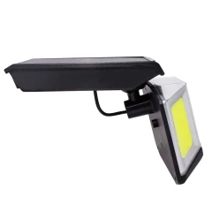 Светильник светодиодный на солнечной батарее с датчиком движения и пультом(COB66,6500К,t заряда 8ч,t раб 7ч,батарея:3.7V,2400mAh,IP65)