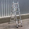 Лестница-стремянка телескопическая алюм. бытовая 1.9+1.9м (6+6 ступ.)