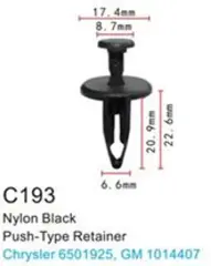 Клипса для крепления внутренней обшивки а/м Крайслер/ Линкольн/ Ленд Ровер пластиковая (100шт/уп.)