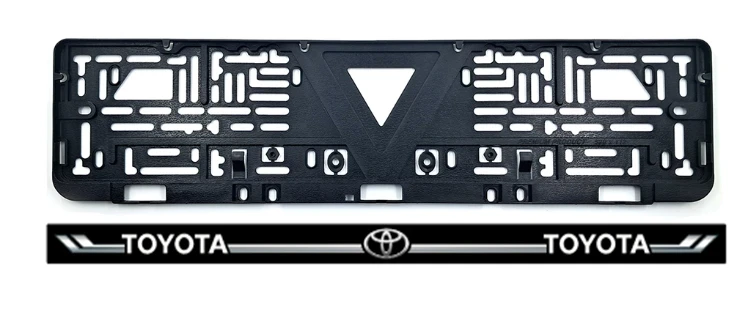 Рамка номера с черной планкой TOYOTA