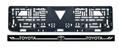 Рамка номера с черной планкой TOYOTA