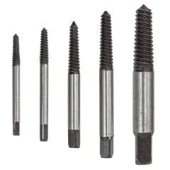 Набор экстракторов резьбы 5пр.(М3-М18, Ø:3-6мм, 6-8мм, 8-11мм, 11-14мм, 14-18мм, ''мелкий шаг''), в пластиковом футляре