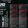 Набор инструментов 202пр. 1/4'', 3/8'', 1/2''(6гр.)