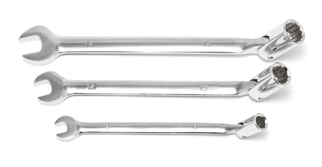 Ключ комбинированный шарнирный торцовый+рожковый 15мм