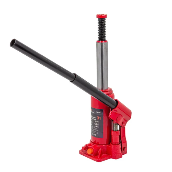 Домкрат бутылочный 3т с клапаном (h min-180мм, h max-345мм, ход штока-115мм, ход винта-50мм)