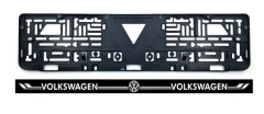 Рамка номера с черной планкой VOLKSWAGEN