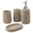 Набор для ванной комнаты 4пр. (мыльница, дозатор для мыла, подставка для зубных щеток, подставка для косметических аксессуаров)