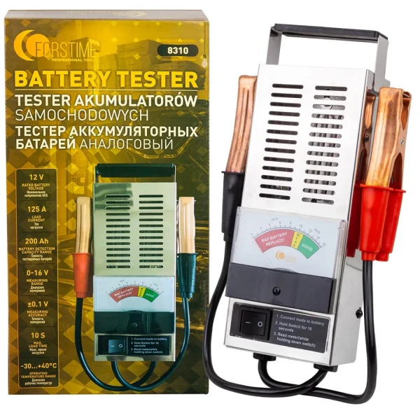 Тестер аккумуляторных батарей аналоговый (12V, 125А)