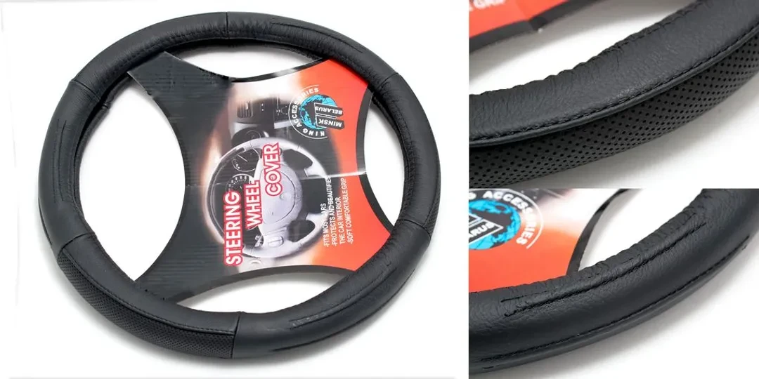 Чехол руля кожа H-8524-M (black) (2)