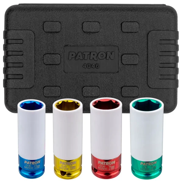 Набор головок ударных глубоких тонкостенных в защитном кожухе 4пр. 1/2''6pt