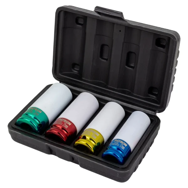 Набор головок ударных глубоких тонкостенных в защитном кожухе 4пр. 1/2''6pt