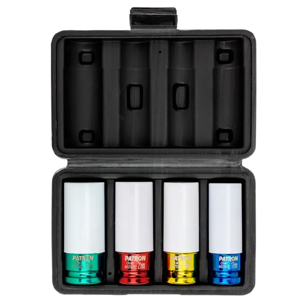 Набор головок ударных глубоких тонкостенных в защитном кожухе 4пр. 1/2''6pt