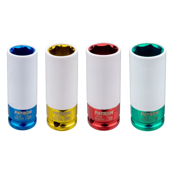 Набор головок ударных глубоких тонкостенных в защитном кожухе 4пр. 1/2''6pt